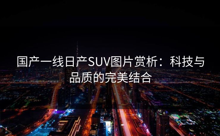 国产一线日产SUV图片赏析：科技与品质的完美结合